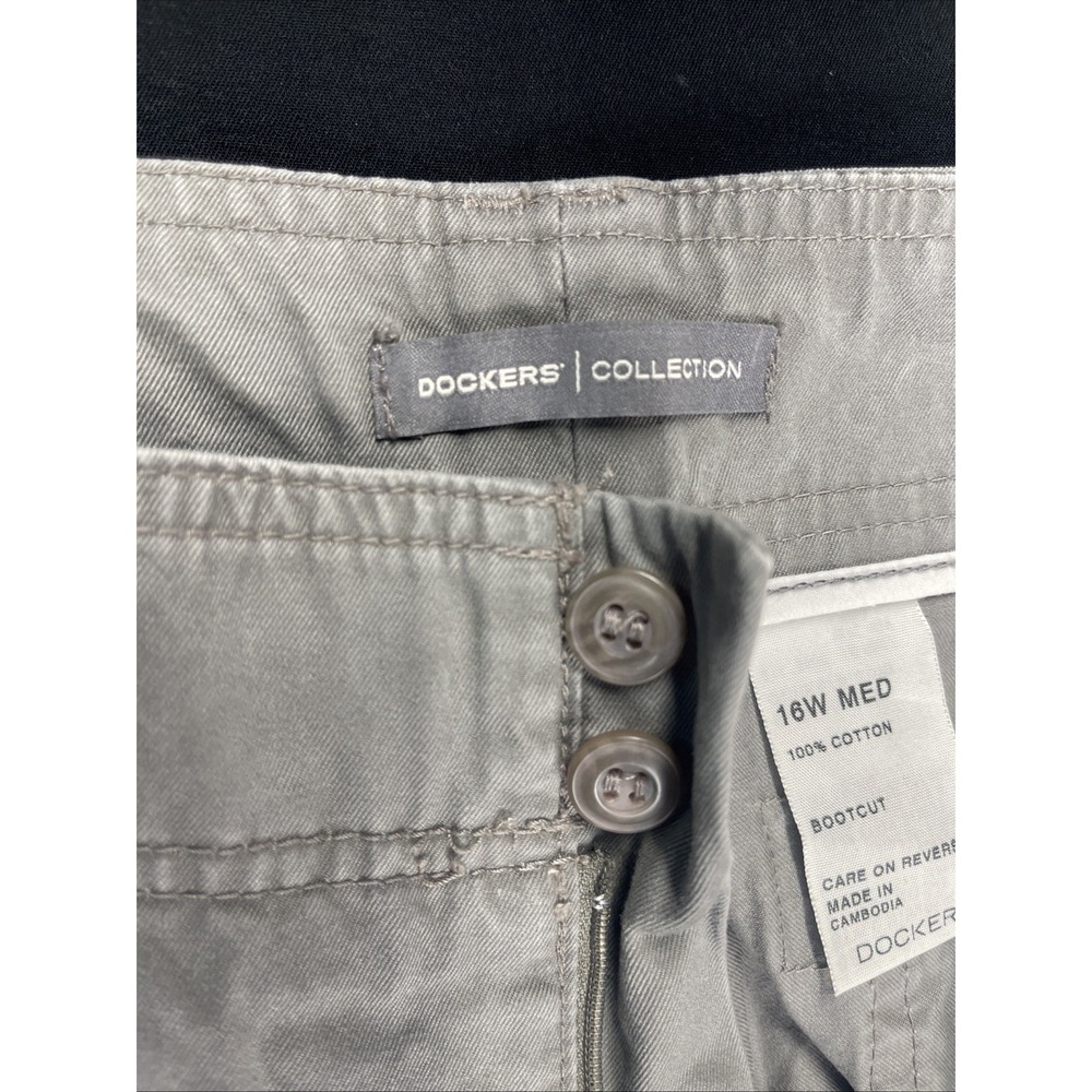 Dockers Collection Women Bootcut Pants Size 16W Grey - Picture 8 of 15